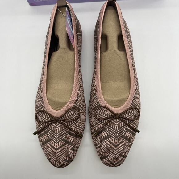 Skechers Flats Size 10 Cleo Ship Knit Vegan Skimmers Sweet Class Mocha - Picture 2 of 11